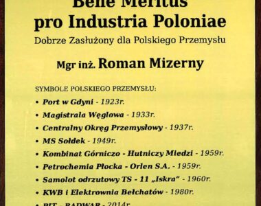 Honorowe Wyróżnienie „Bene Meritus pro Industria Poloniae”